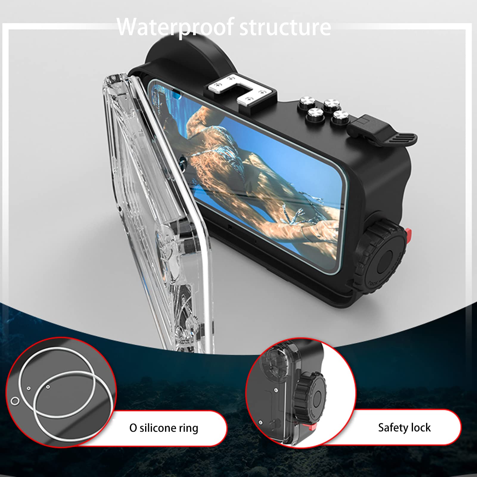 Funda Impermeable para Teléfono 12 12 Pro, Bolsa Protectora Subacuática Duradera a 40m de Profundidad para Deportes de Buceo y Esnórquel