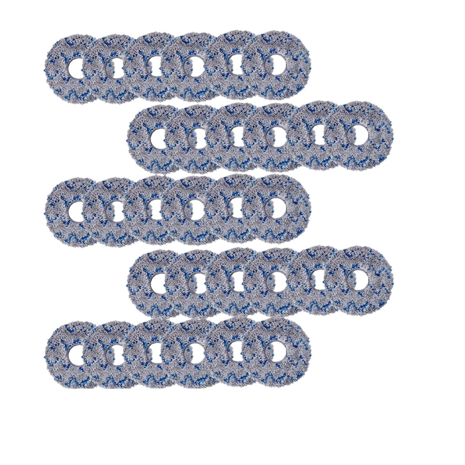 VIXWDRUTY Mop Cloth，Compatible For Deebot，T30 Pro，Compatible For Omni，T10 T20/T30s Combo X1 X2 /Robot Vacuum Cleaner Mop Pads Accessories Parts(30pcs)