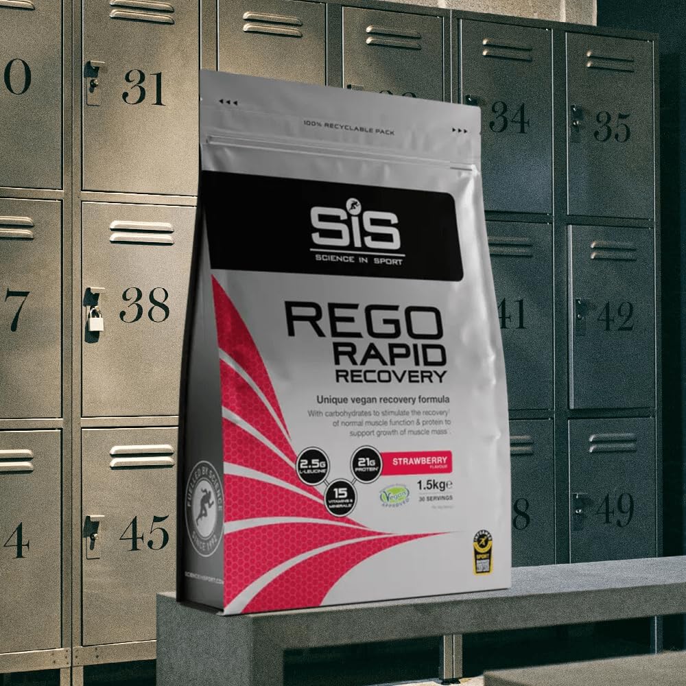 Science in Sport Rego Rapid Recovery Protein und Kohlenhydrate Shake, komplettes Regenerationsprodukt mit Erdbeergeschmack, Glutenfrei und Laktosefrei - 1,6 kg (32 Portionen)