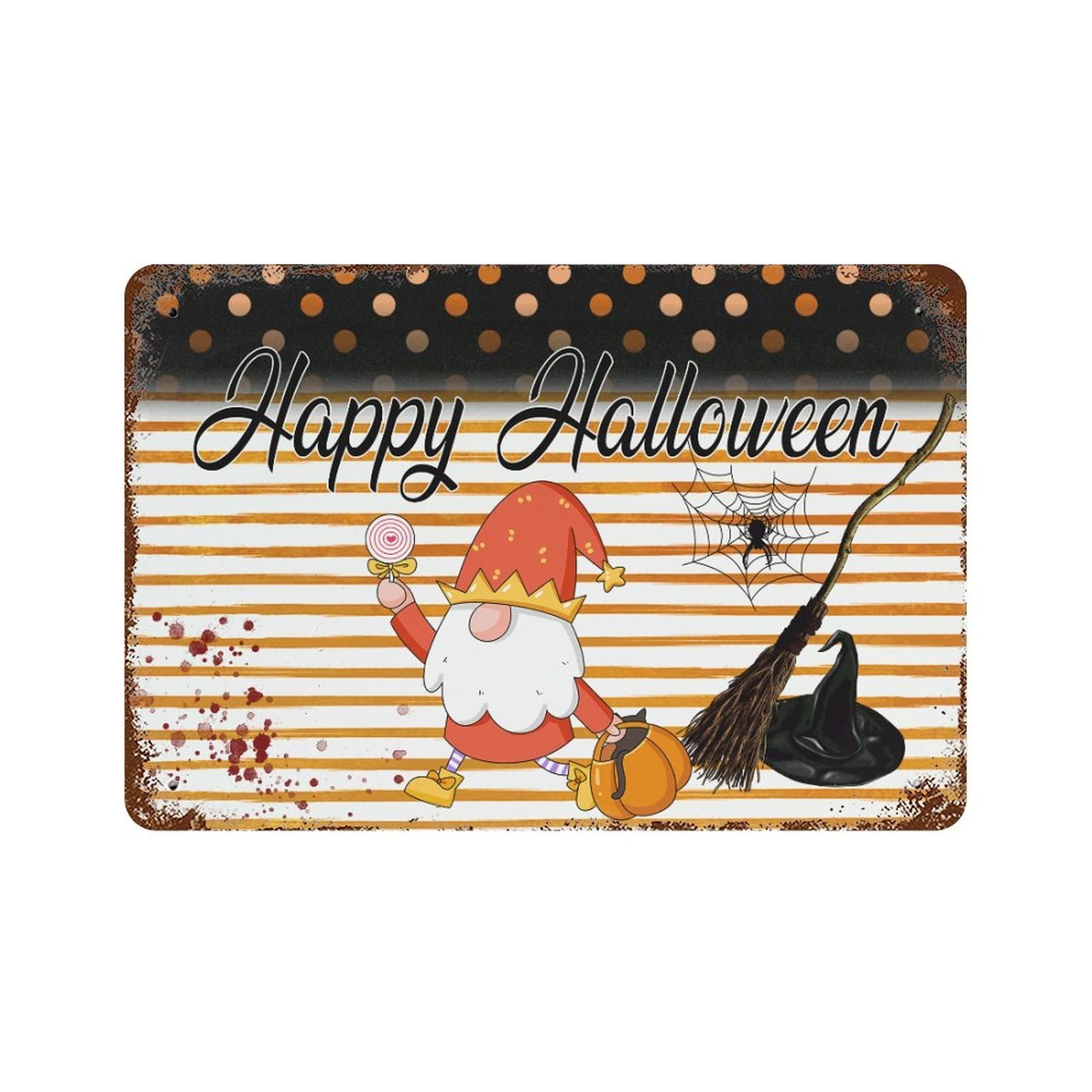 Panneau Welcome Happy Halloween pour partager la magie de l'automne en famille au jardin