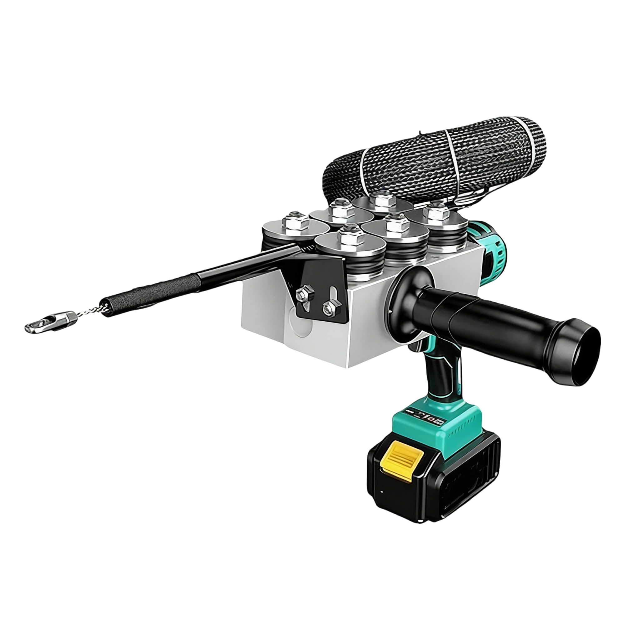 Generico Filo per Infilacavi Elettrico Senza Spazzole 40m/Min - Sonda Passacavi Elettrica con Batteria 15000mah - Tiracavi per Cavi Elettrici E Cablaggio Tubi Edilizia/Idraulica 30m