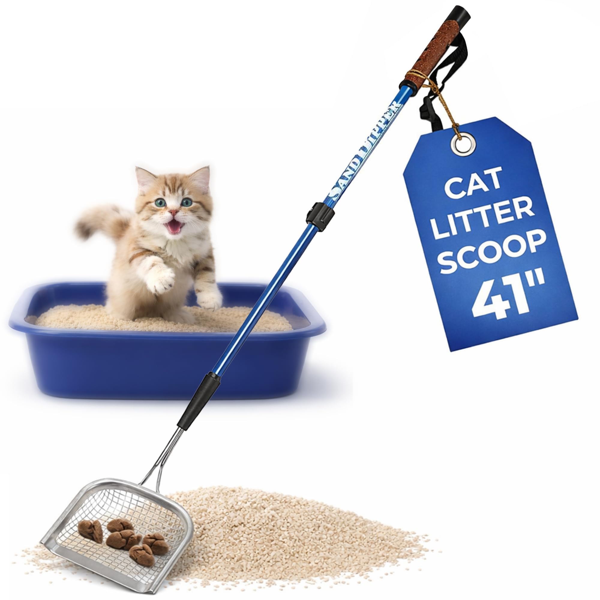 Amazon.com : Sand Dipper Metal Cat Litter Scoop – Long Handle Cat