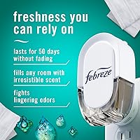 Vista 2 de Febreze Ambientador enchufable, repuesto de aceite perfumado que combate el olor, ambientadores para el hogar y el baño y la cocina, de larga