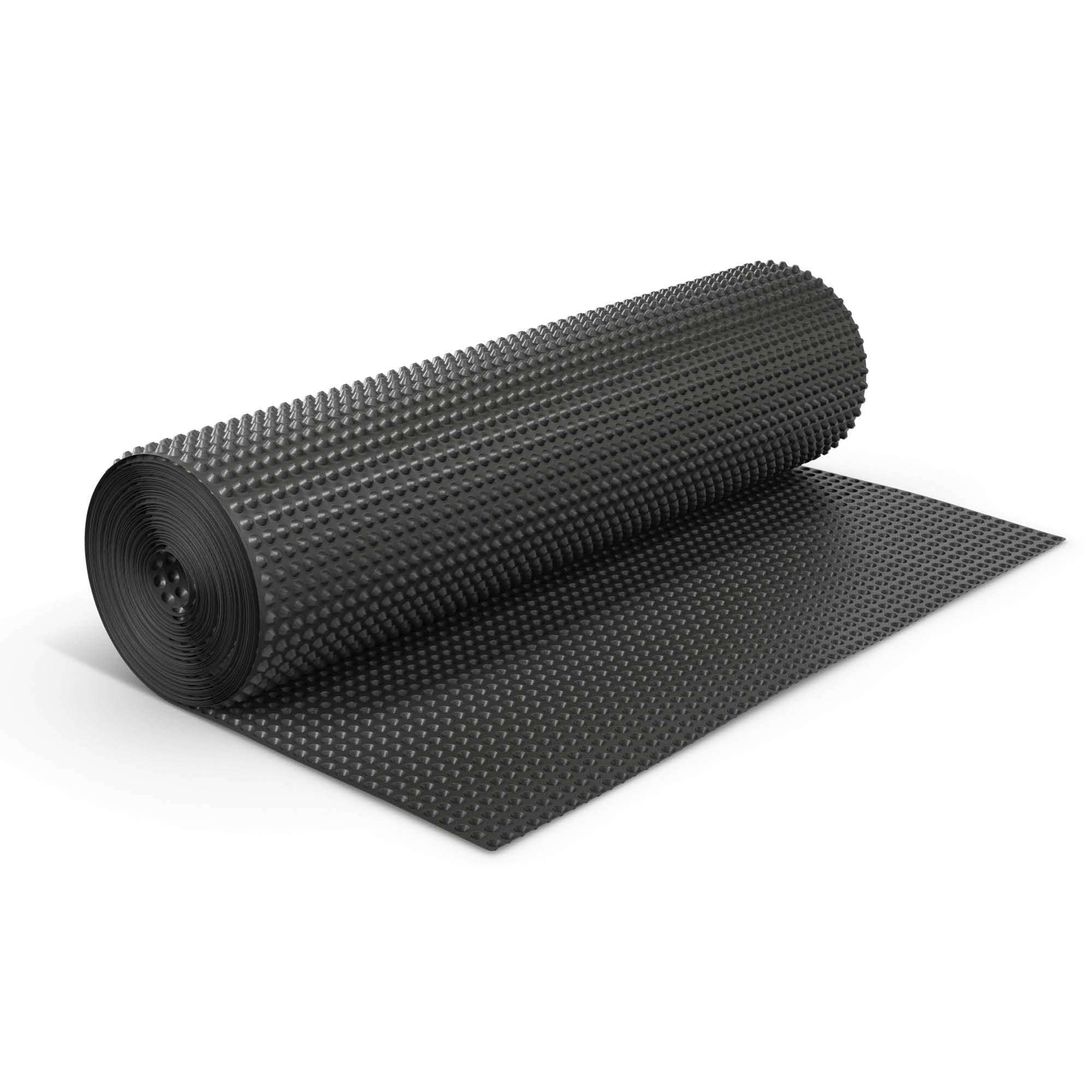 blizz-z Noppenbahn HDPE schwarz 400 g/m² | 0,80 m x 6 m Rolle | Noppenhöhe 3-8 mm | Drainagebahn, Grundmauerschutz, Hochbeetfolie | Made in Italy