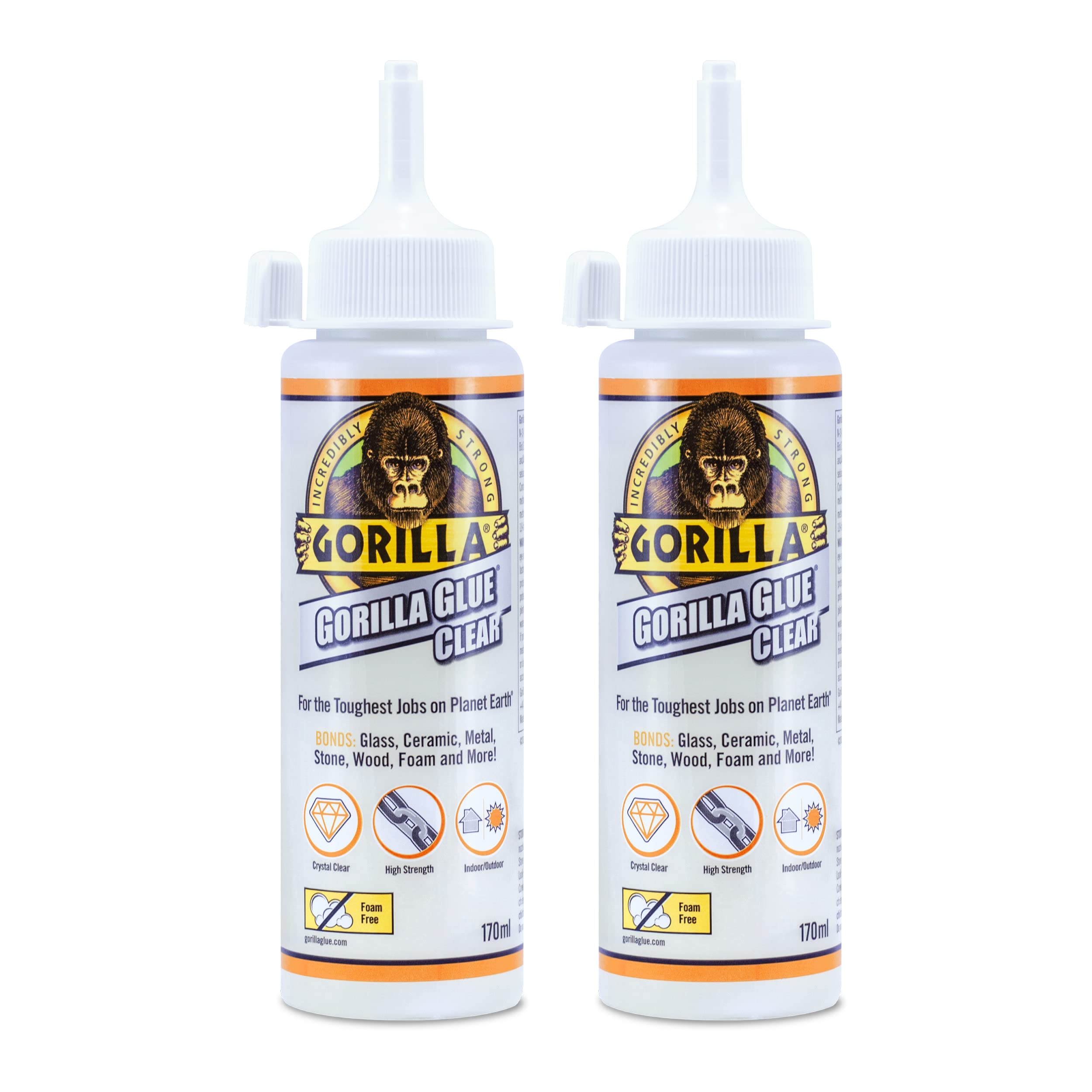 Gorilla1244505 Glue Clear 170ml (2 Pack)