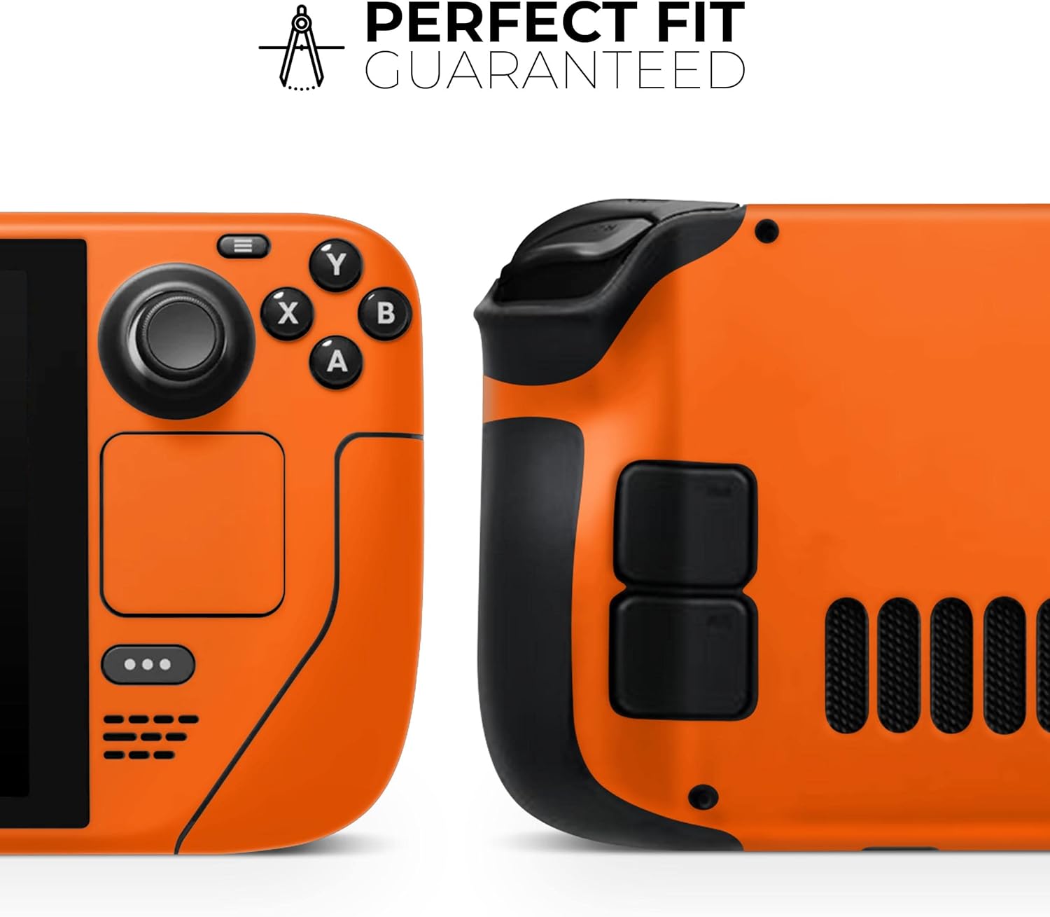 Compatible with Steam Deck - Skin Decal Protective Scratch-Resistant Removable Vinyl Wrap Cover - Solid Burnt Orange