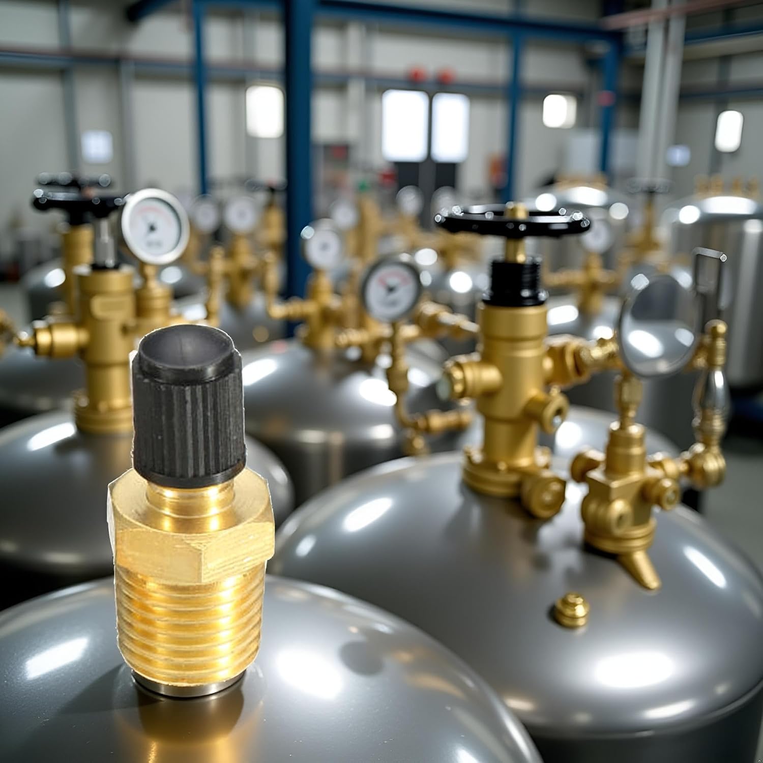 Golden 1/4" NPT for Tank for Valve Anti- Brass for Valve with 1/4" Air-Compressor Accessories, Air Compressor Replacement Parts