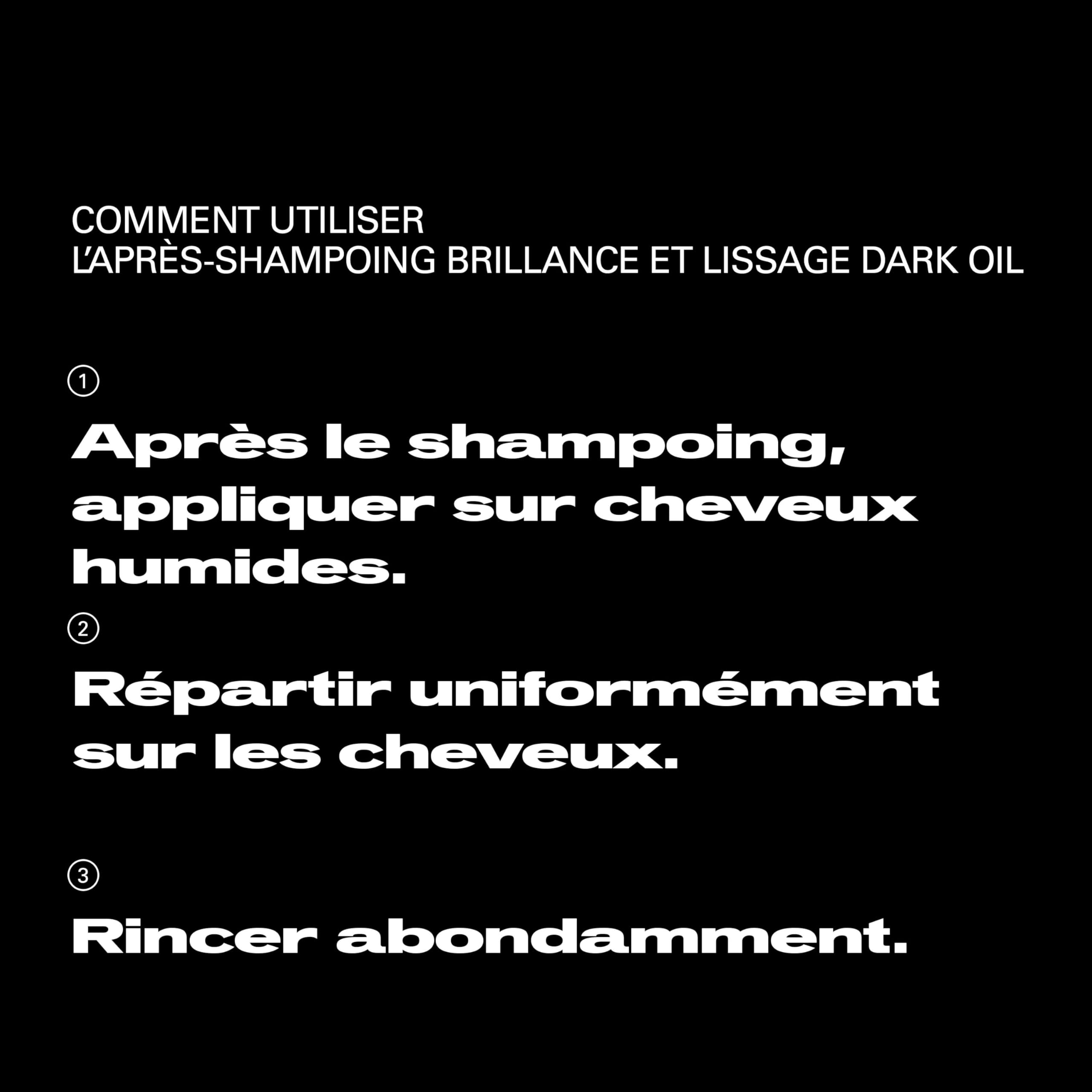 Sebastian Professional Dark Oil – Après-shampoing brillance et lissage professionnel, hydrate et discipline les cheveux