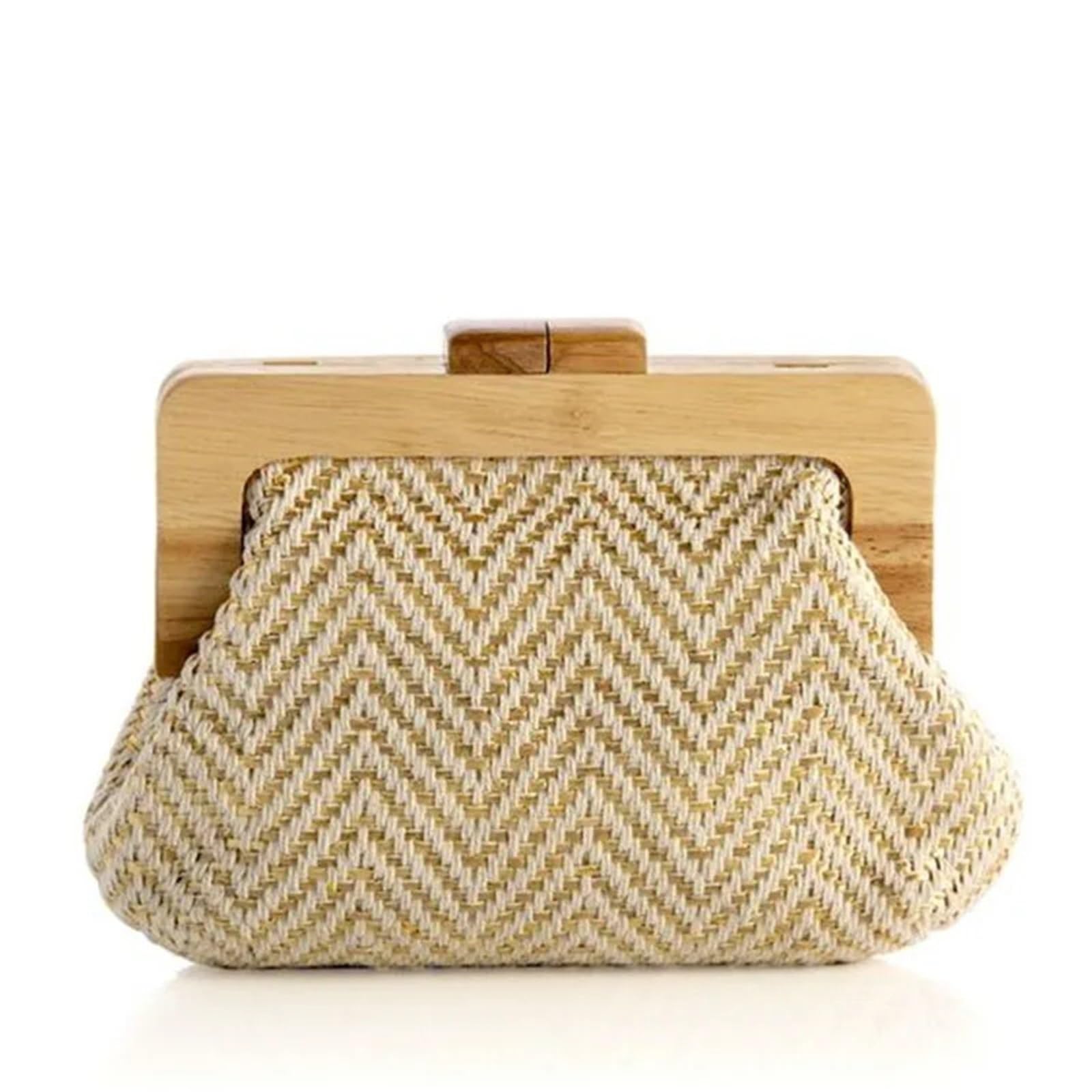 MRKU Asa de Madera para Bolso, Accesorios para Bolsos, Manualidades, Bricolaje, 1 par, 20 cm, Cierre de Beso de Madera, Tornillos Hechos a Mano, Agujeros, Costura, Marco de Bolso