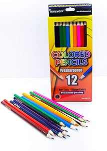 Amazon.com: Lápices de colores A+ Homework, 12 unidades (paquete de 48 ...
