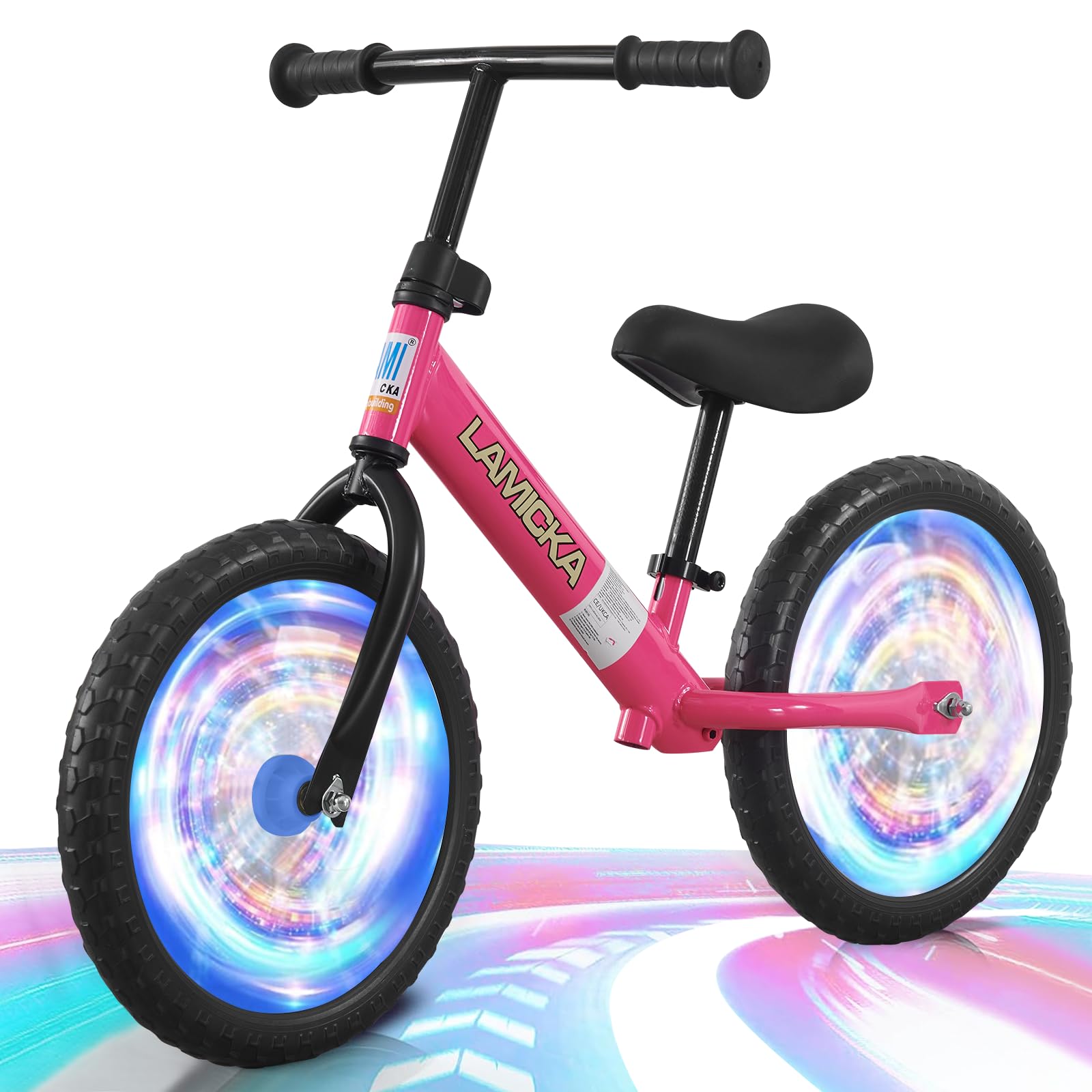 TRIOBLADE 12"/14" Balance Bike 2-5 Year Old Toddler Bike Kids Baby First Bike Training Bicycle No Pedal Adjustable Handlebar/Seat Gift for 2-5 Year Old Boys Girls (14inch Pink) โ image 1