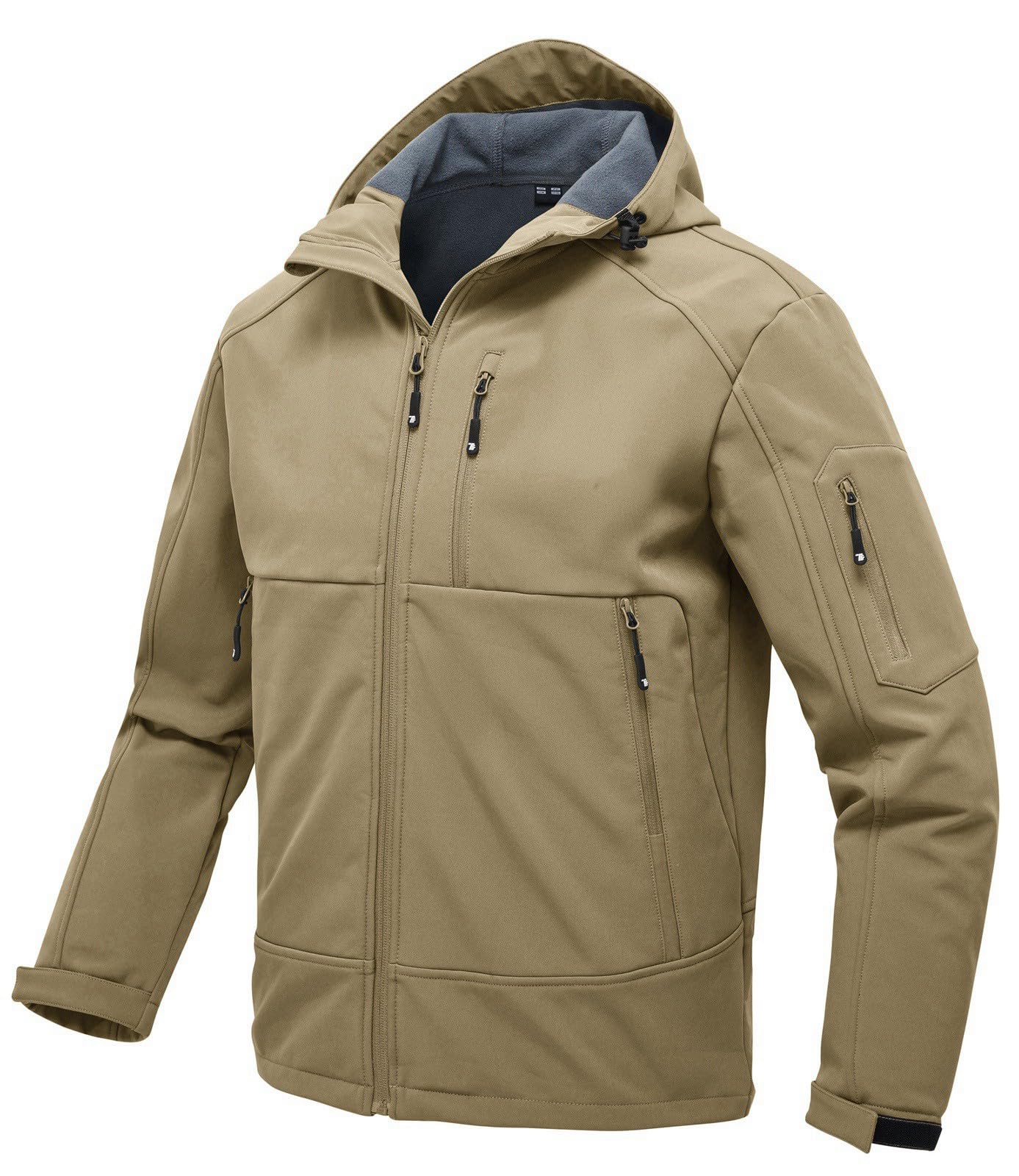 Rdruko Chaqueta softshell para hombre, impermeable, forrada de invierno, chaqueta funcional con forro polar, chaqueta para exteriores, cortavientos, para senderismo, bicicleta, camping