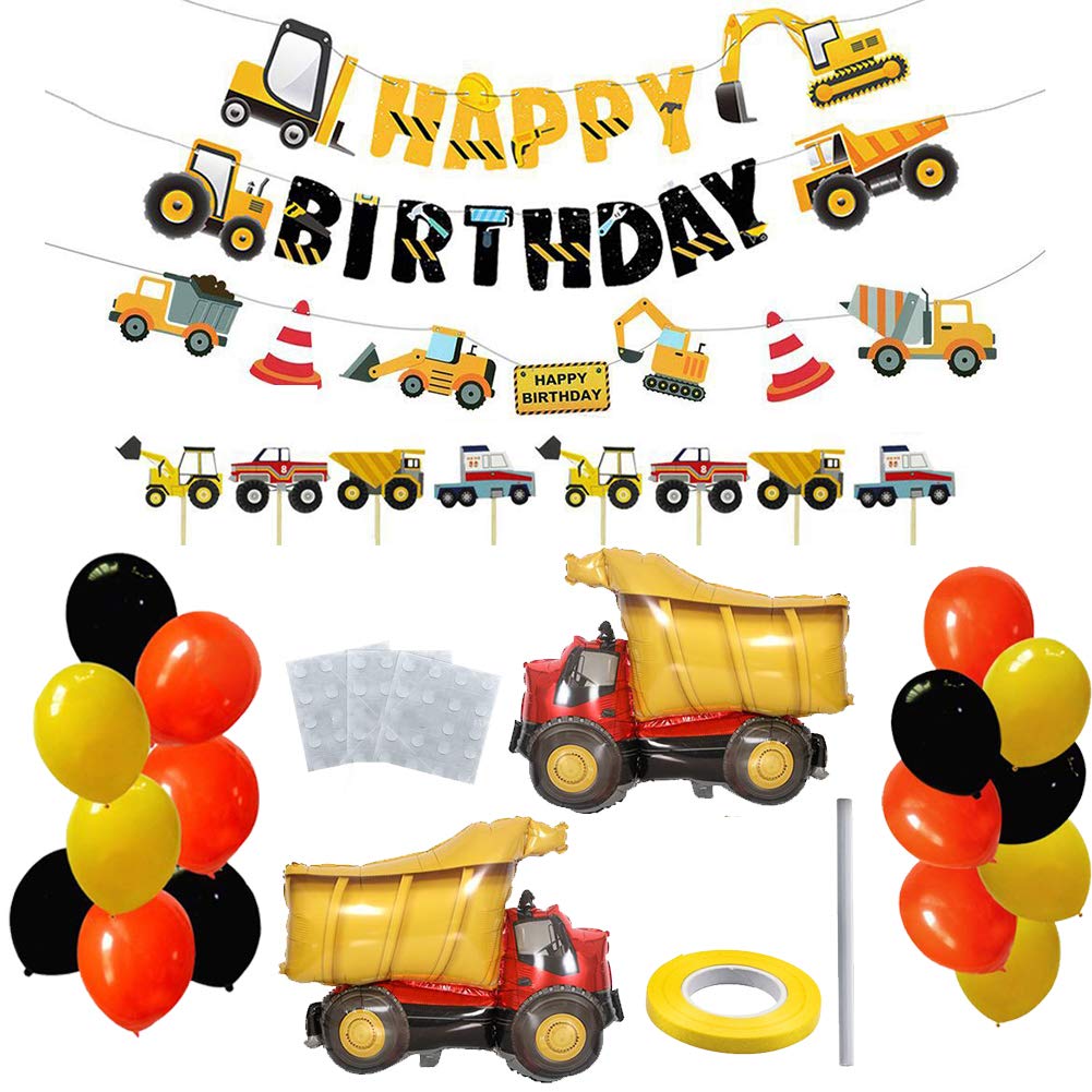 Buy Pveath 48pcs Construction Birthday Party Supplies Kit Dump Truck