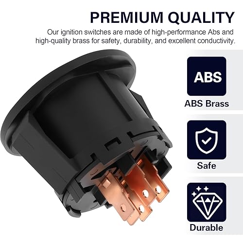 Miniatura 4 de Interruptor de encendido para Bad Boy Switch con llaves 3 posiciones 5 terminales para Cub Cadet, Husqvarna, Murray, Troy-Bilt, Craftsman, MTD,