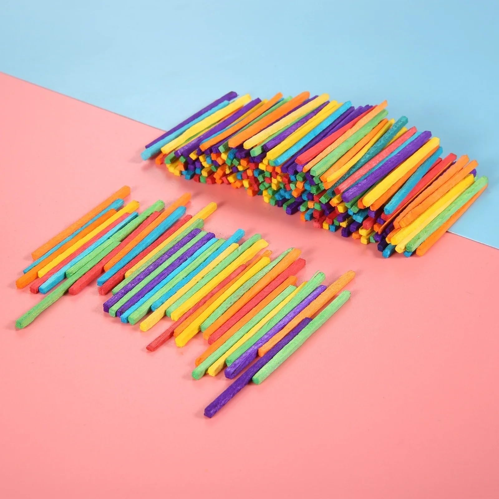 Bâtonnets en Bois Faits Main, 500 bâtonnets en Bois colorés, allumettes, Puzzle, Apprentissage des mathématiques, Loisirs créatifs