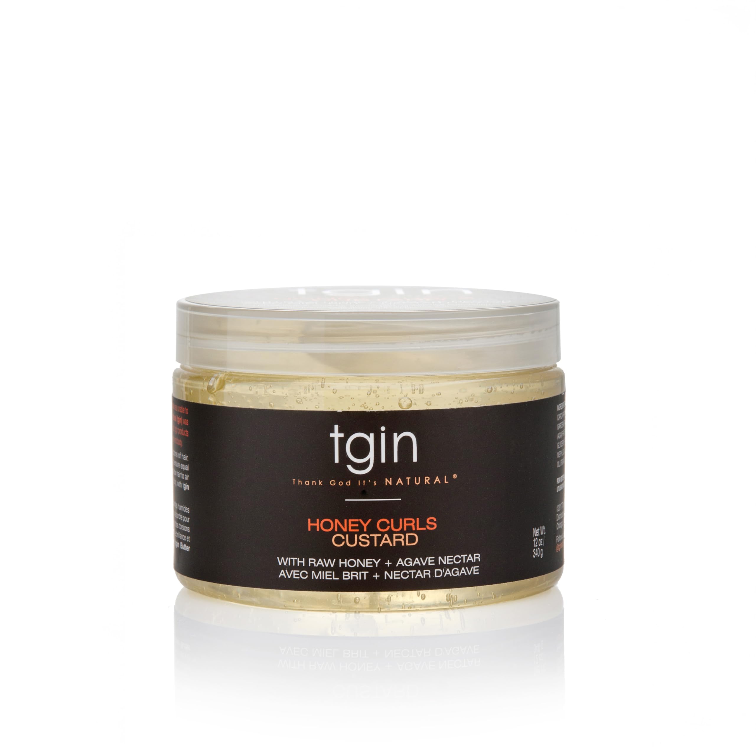 Tgin Honey Curls Custard For Natural Hair - Dry, Curly, Damaged Hair - 12 Oz