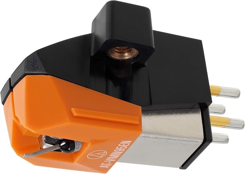 Audio-Technica AT-VM95EN Cartucho para tocadiscos con imán celular dual, color naranja