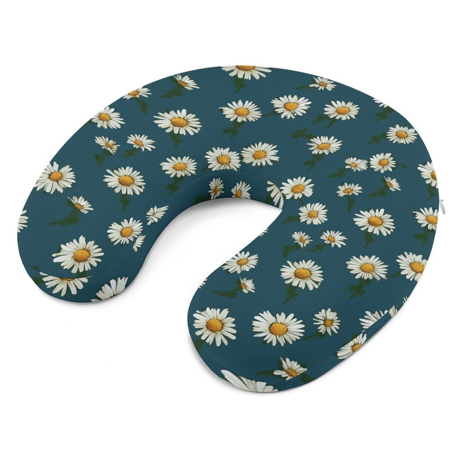 Almohada pequeña en forma de U, núcleo de almohada de espuma viscoelástica, cojín, proporciona apoyo para el cuello, almohada de viaje, adecuada para aviones, coches, hogares y oficinas.