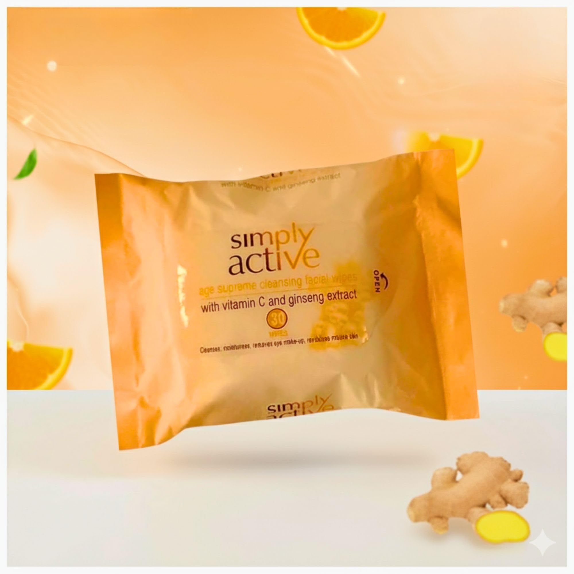 DIVYAH Facial Wipes Pack with Vitamin C & Ginseng Extract - Orange Pack | Refreshing and Deep Cleansing Formula Moisturiser | Wet Wipes for Women & Men | Removes Eye Make-up for Revitalising Mature Skin-image-26