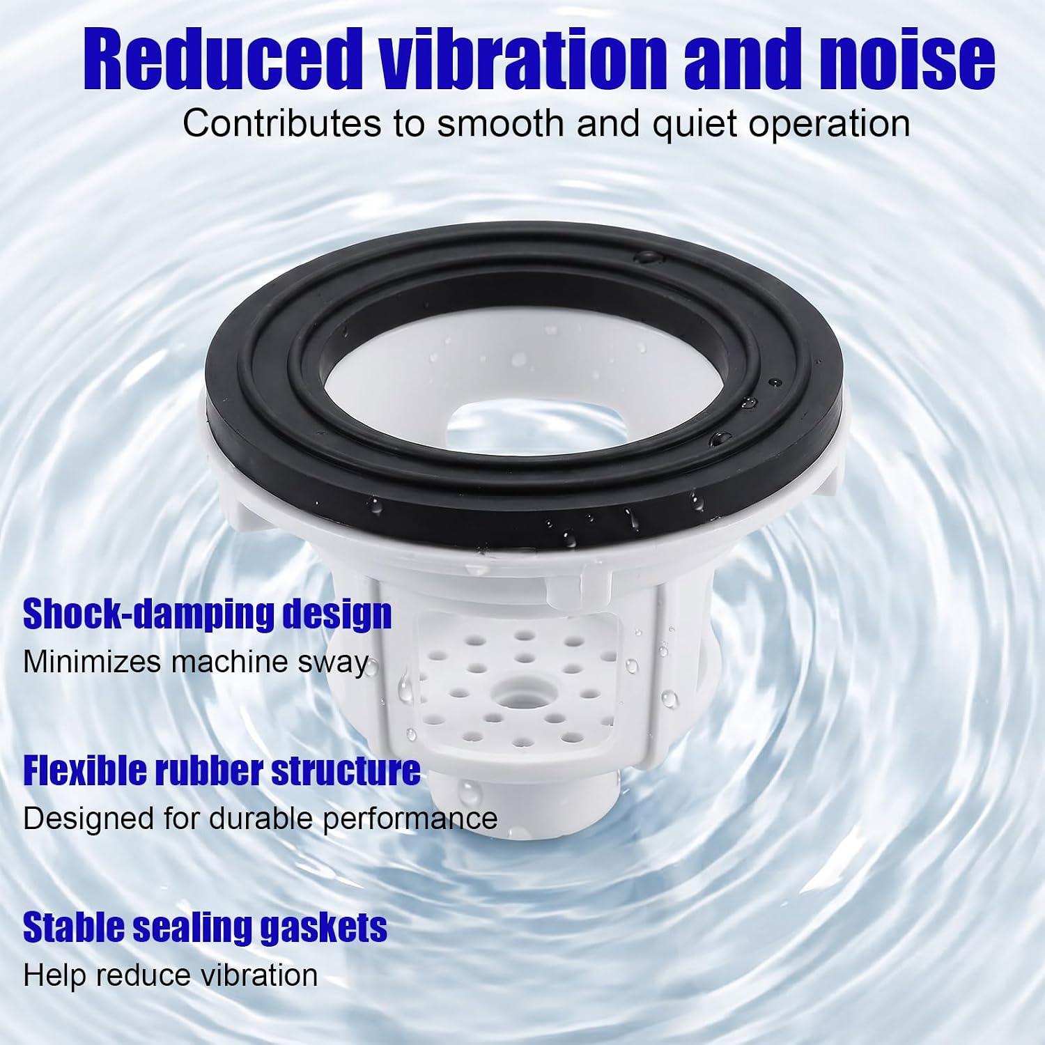 2pcs Washer Drain Pump Filter Gaskets, Washing Machine Replacement Part Compatible with GE GFQ14ESSN1WW GFW450 WH11X34741 WH23X38617 WH11X29539 WH23X10027 WH23X10029 Filter Plug Sealing Rings