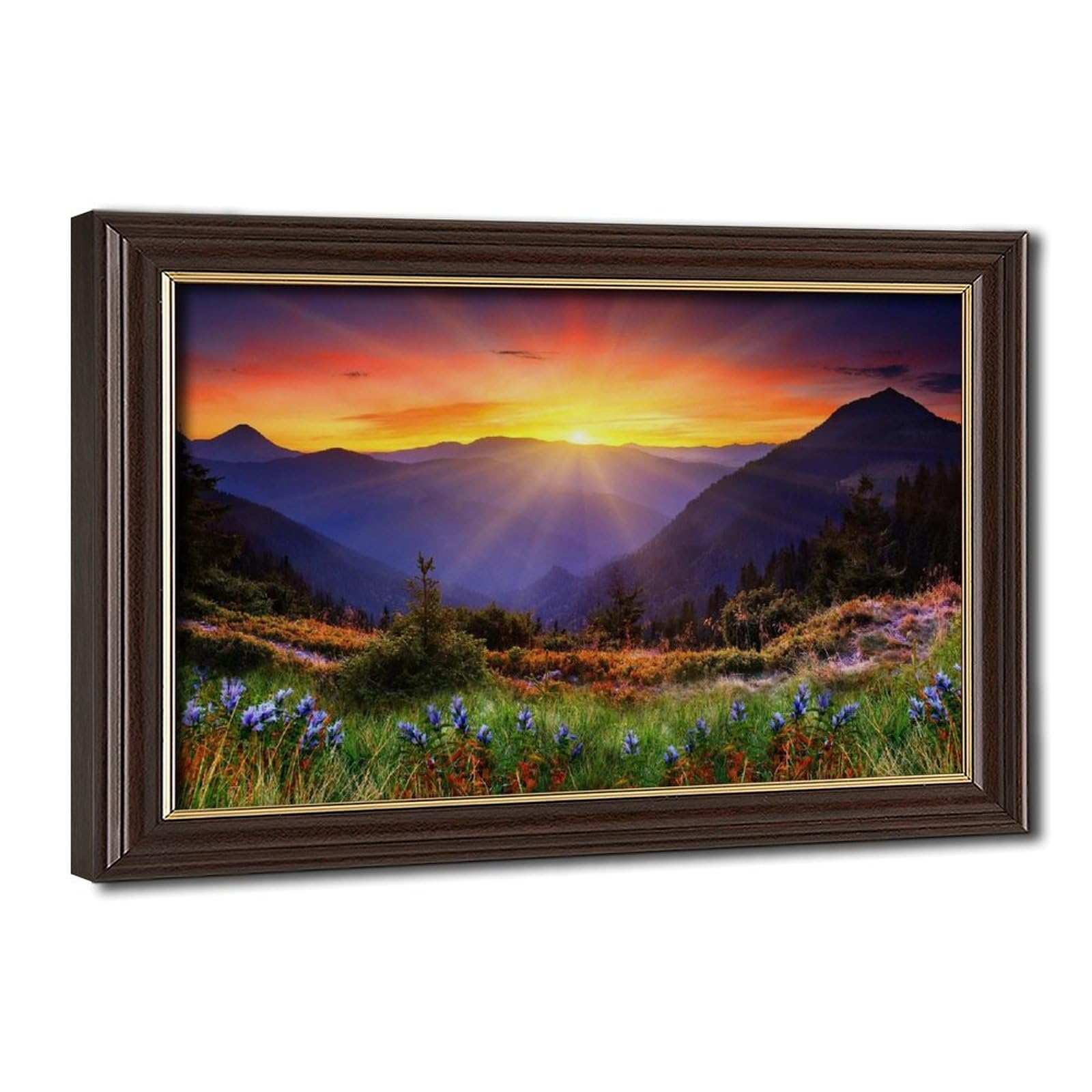 Bareronor Mountain View Poster Canvas Poster Bedroom Decor Landscape Office Room Decor Gift 24" L X 36" W