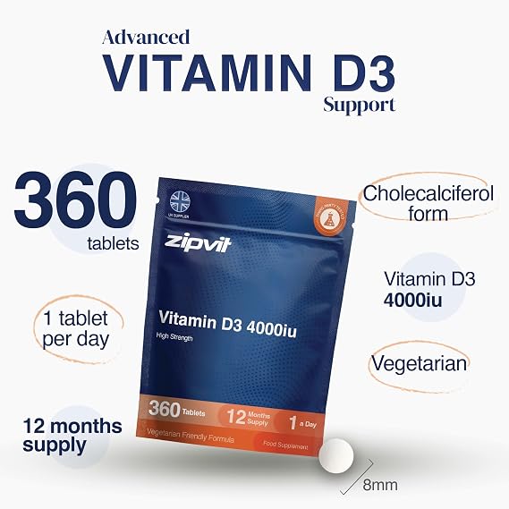 Zipvit Vitamin D3 4000iu - High Strength Micro Vitamin D Tablets