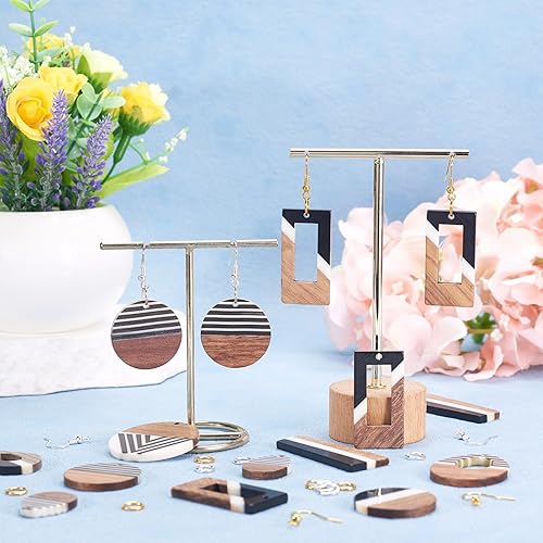 Vista 235 de Colgante de madera de resina, Resina, No es una piedra preciosa 0negro