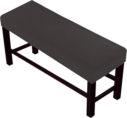 Fundas de jacquard para banco de comedor, funda tapizada de elastano suave y elástica, extraíble y lavable para sala de estar, dormitorio, cocina