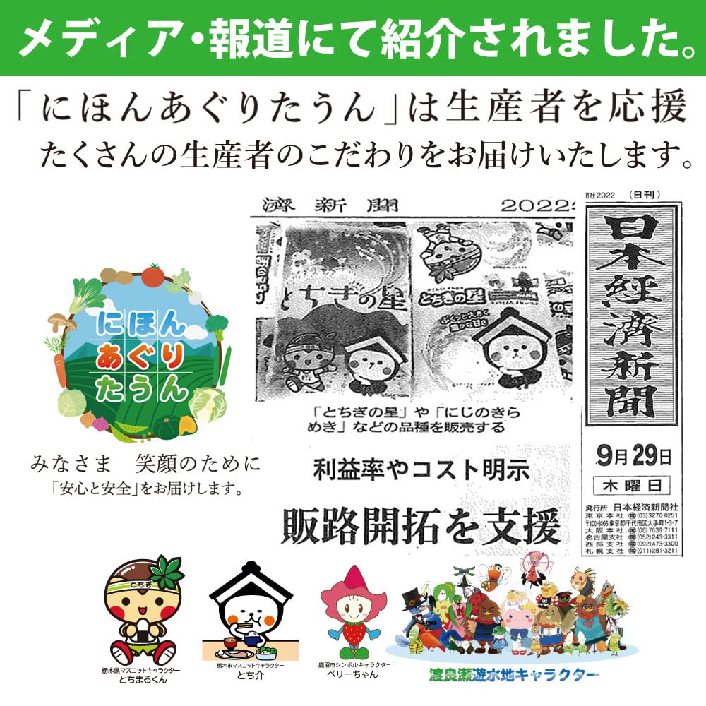 Amazon.co.jp: 令和4年産 にじのきらめき 農業生産法人ワタナベ 栃木県