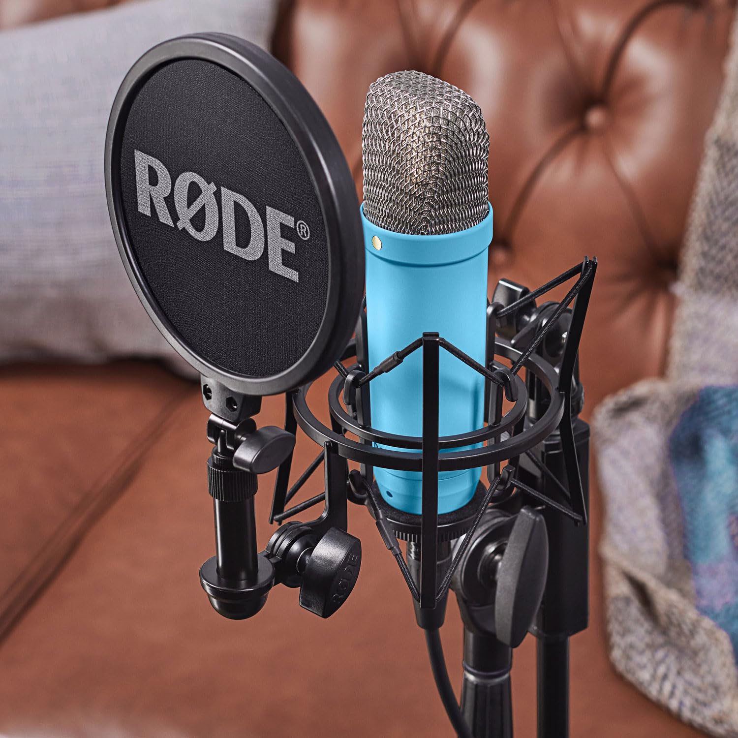 Rode NT1 Signature Blue Studio-Kondensator-Mikrofon + keepdrum MS106BL Mikrofonständer Blau