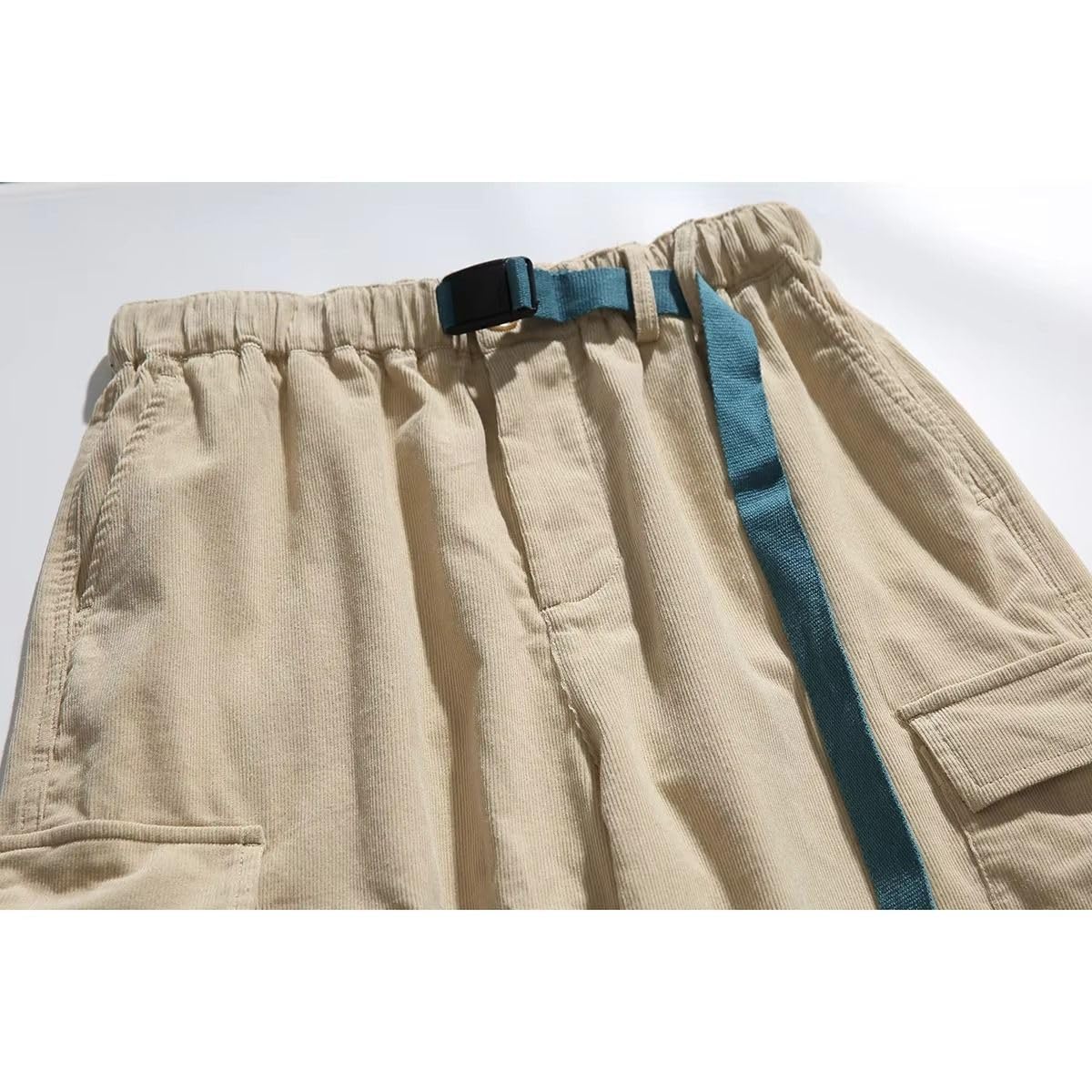 Pantalones de Carga de Pana para Hombre, Pantalones Unisex Holgados Casuales callejeros