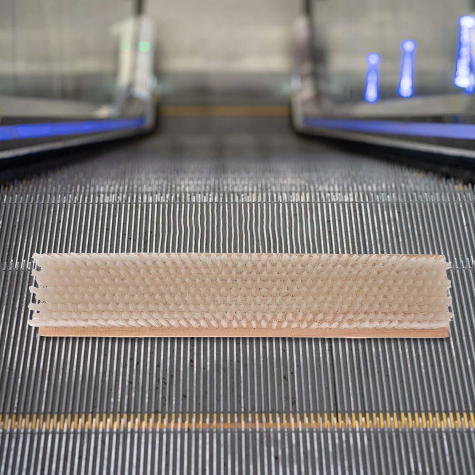 TOPBATHY Limpiador de Ranuras Automático para Escaleras Mecánicas, Cepillo de Limpieza de Grietas de 48 Cm X 10 Cm, Herramienta de Mantenimiento para Edificios Residenciales y Comerciales,