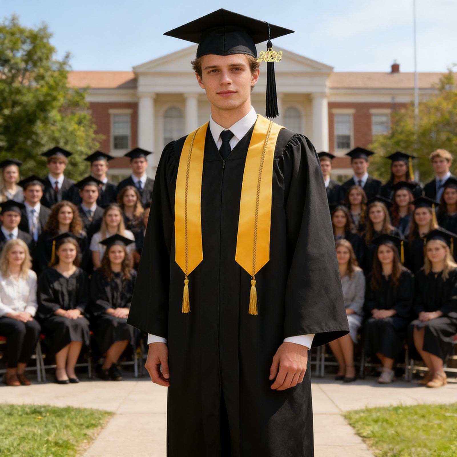 Unisex Adult Matte Graduation Ca P i zestaw sukni, lekki, oddychający, 45-60, strój na zakończenie szkoły, szlafrok na ceremonię uczelni, matowe wykończenie zapewnia elegancję, na uroczystość