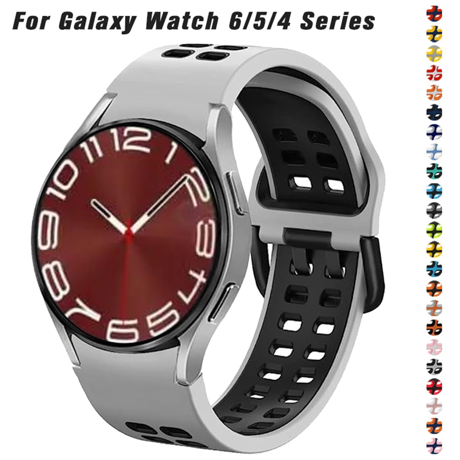 Silicone Band pour Samsung Watch 4 5 6 44mm 40mm Classic 47mm 46mm 43 mm 42 mm Sport Bracelet pour Galaxy Watch 5 Pro 45 mm STRAP