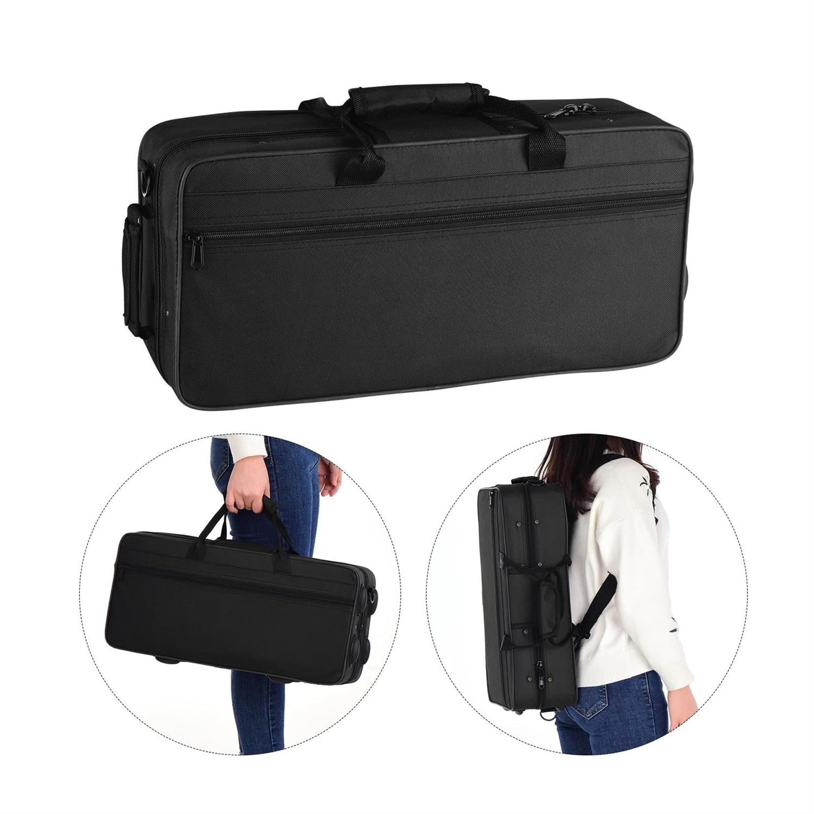 Saksofon Mini Saksofon Sopranowy Bb Z Futerałem Do Przenoszenia Szczotka Pasek Z Trzciny Materiał Mosiężny Powierzchnia Złotego Lakieru Instrument Dęty Drewniany