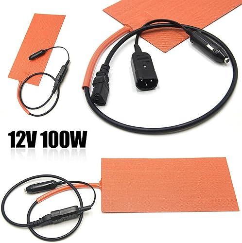 Miniatura 2 de 12V 100W almohadilla de calefacción de silicona Mat calentador rápido con cable de alimentación desmontable para bolsa de entrega de alimentos