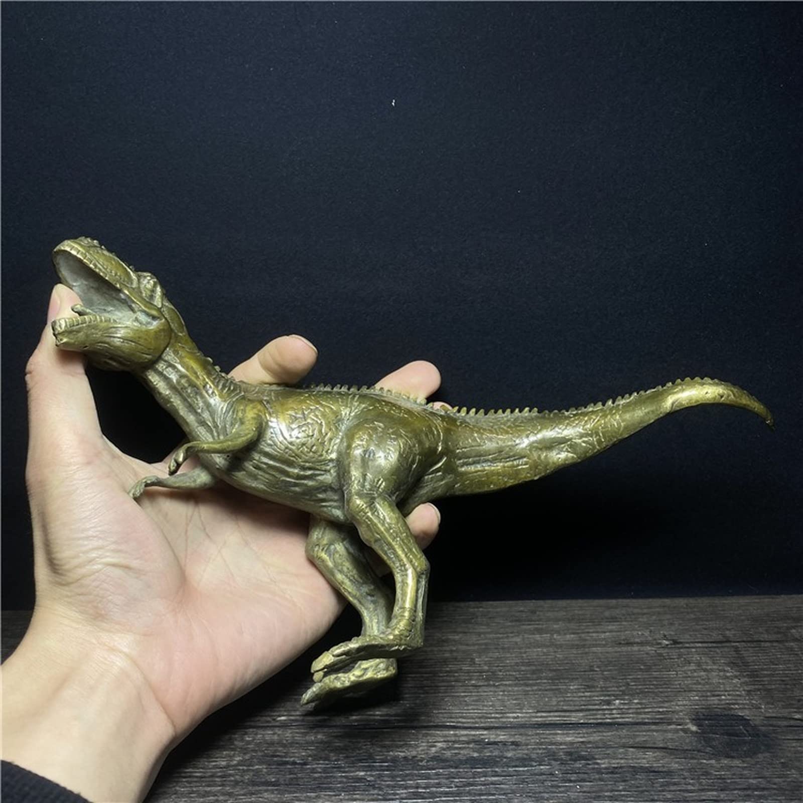 Antyczna Miedziana Figurka Tyranozaura Rexa, Mosiężna Figurka Dinozaura, Biurko Do Nauki W Domu, Barek, Chłodziarka Do Wina, Stolik Kawowy, Ozdoba Samochodowa