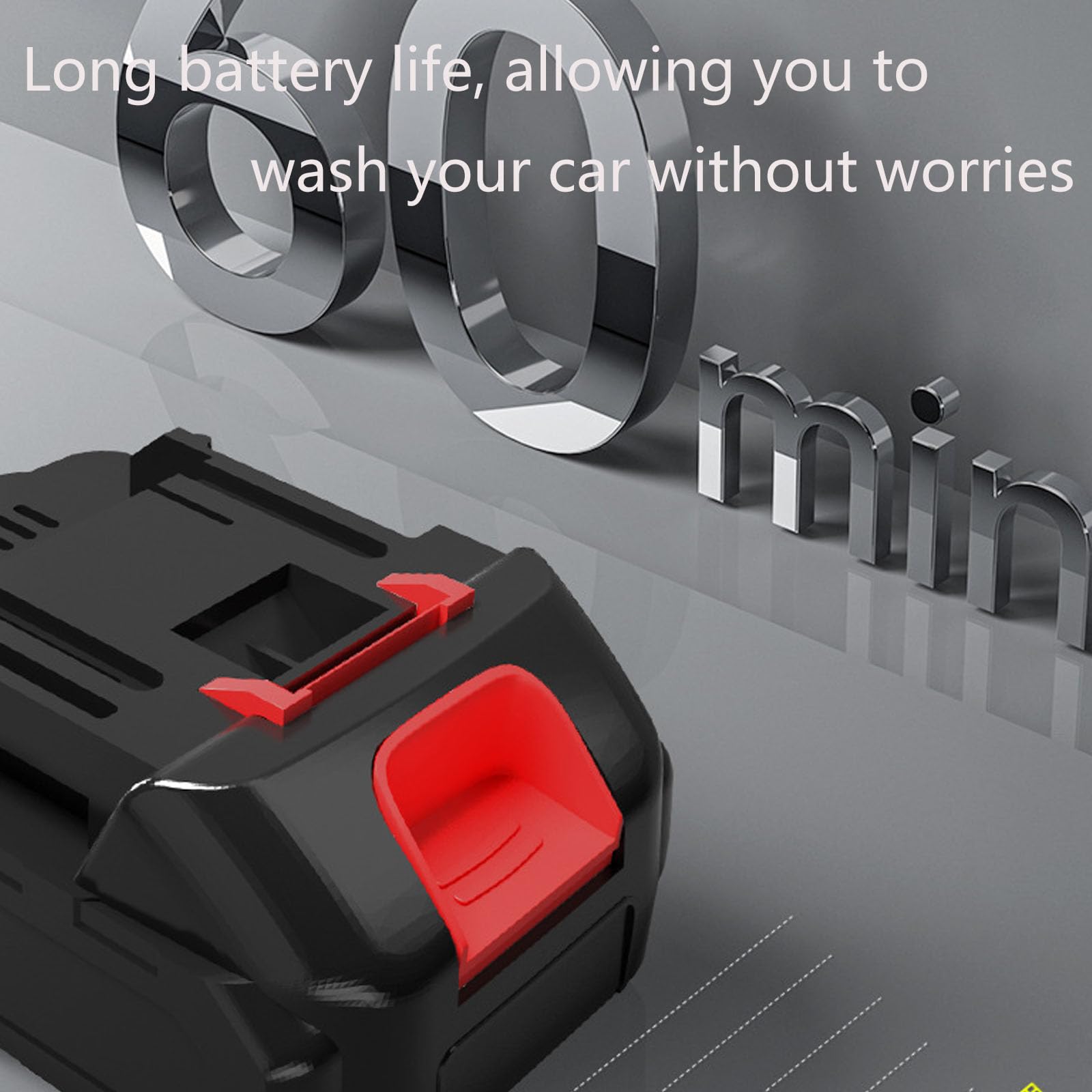 Idropulitrice a Batteria 21V 15000MAH con 2 Batterie,Idropulitrice Portatile Professionale con Cassetta Degli Attrezzi per Auto,Terrazza e Giardino di Pavimenti e Esterni (Nero)