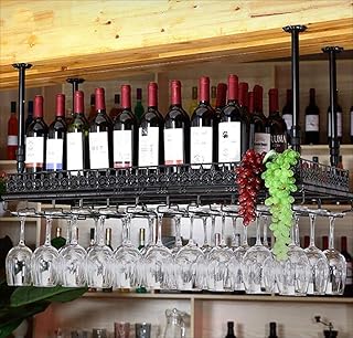 Porte-Porte-Bouteilles Alphabet Anglais Armoire à Vin Porte-Bouteilles Panier à Vin Panier à Vin Porte-Bouteilles Pour le Stockage du Vin Porte-Porte-Bouteilles de Vin Noir, 58X12X22Cm, HJJ, 60 * 3