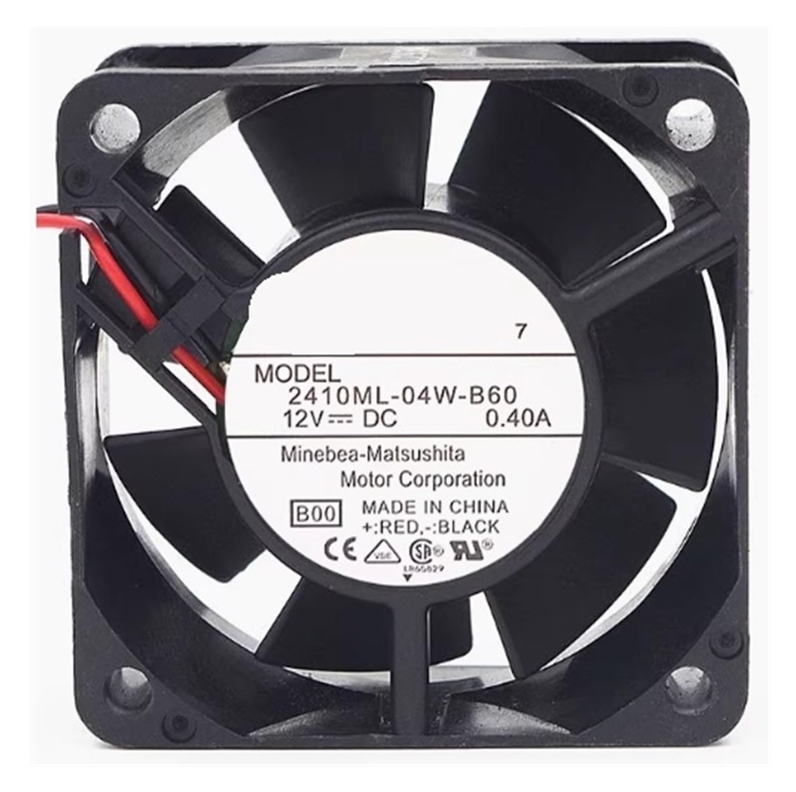 JEYPINDII 10Pcs 2410ML-04W-B60/B69 6025 12V 0.40A 6CM Double Ball Axial Fan(2 wire B60)