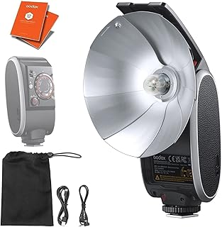 GODOX Lux Senior Retro Camera Flash Speedlite Speedlight On-Camera Flash & Silver Reflector GN12 6000K±200K Compatible with Sony, Nikon, Olympus, Fuji Cameras