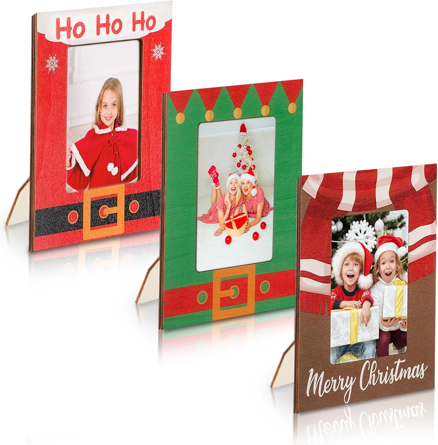 Sintuff 3 Pcs Christmas Picture Frame Christmas Photo