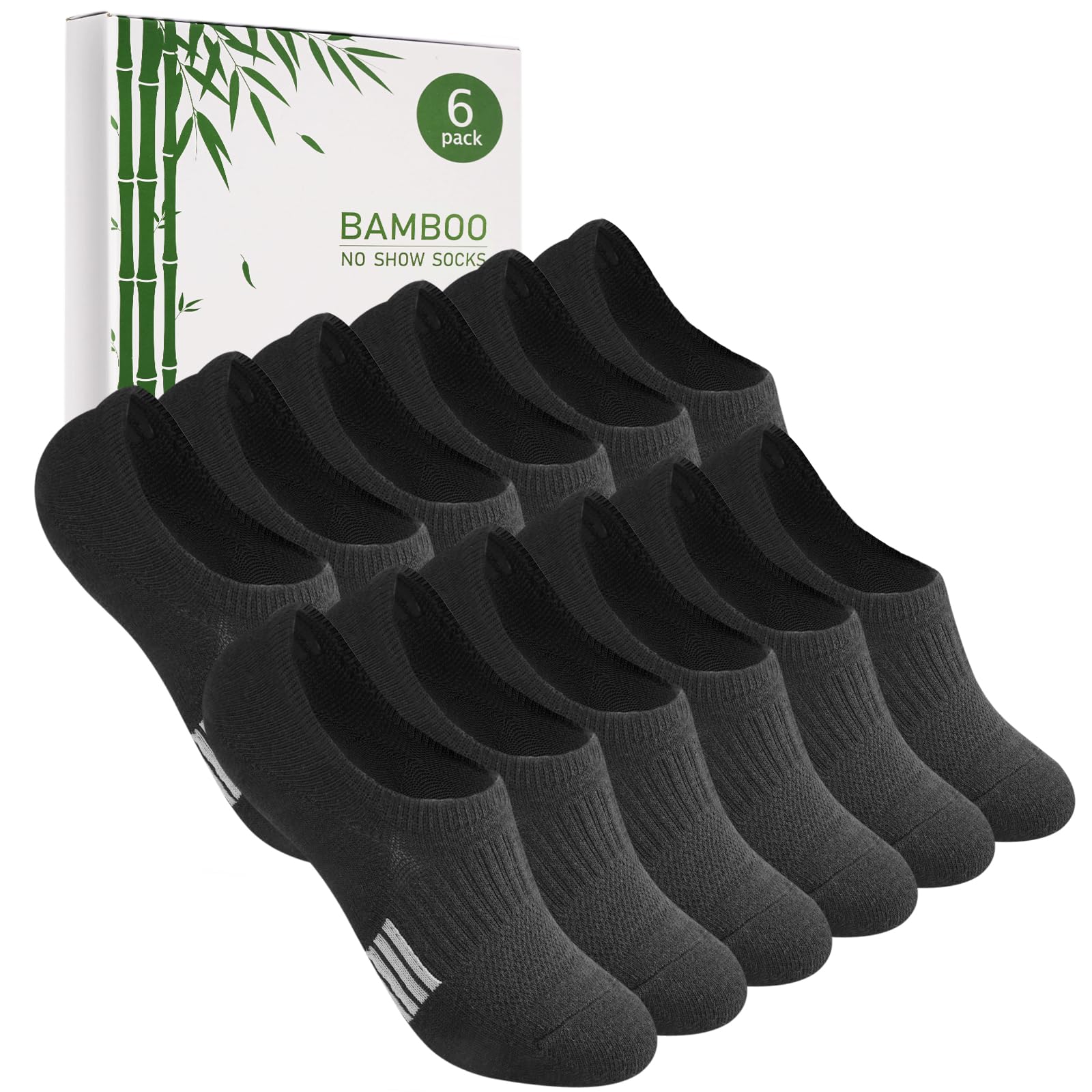 Caldodo Bambus Sneaker Socken Damen 35-38 39-42 Füsslinge Herren, 6 Paar Füßlinge Sneakersocken Sportsocken, Geschenke für Frauen, Laufsocken Unsichtbare Anti Schweiß Socken