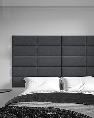 Art3d H10030K - Cabecera tapizada, 39.4 x 11.8 pulgadas, color gris pesado