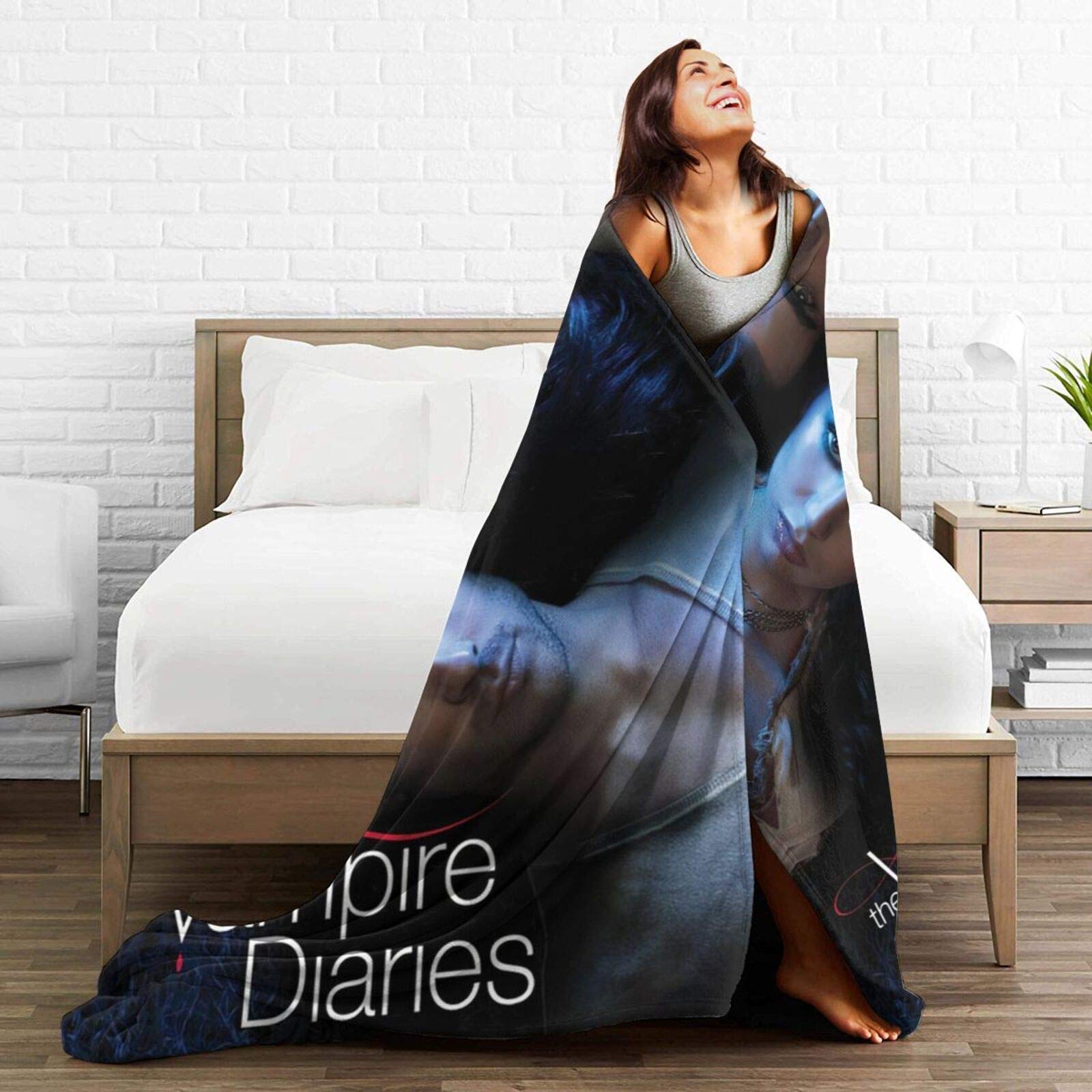 Coperta Flanella The Vampire Diaries – Morbida, Calda, Stampa 3D, 180x200 Cm, Regalo Per Appassionati Serie TV