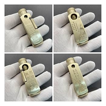 Amazon.co.jp: 彫刻された高級真鍮特殊形状灯油ライター手作り