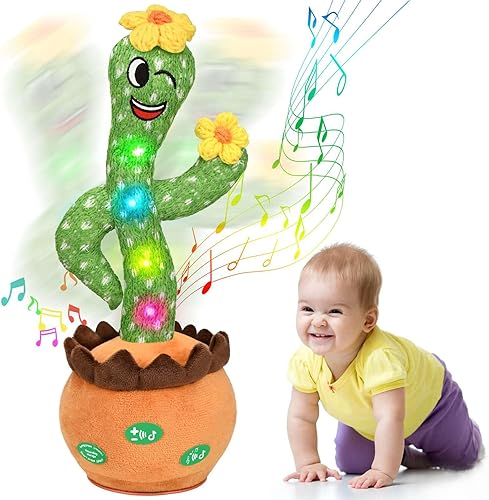 Juguetes para bebés, juguete de cactus que habla cantando para niños pequeños de 3 a 6 años, imitando y repite lo que dices, cactus de felpa con