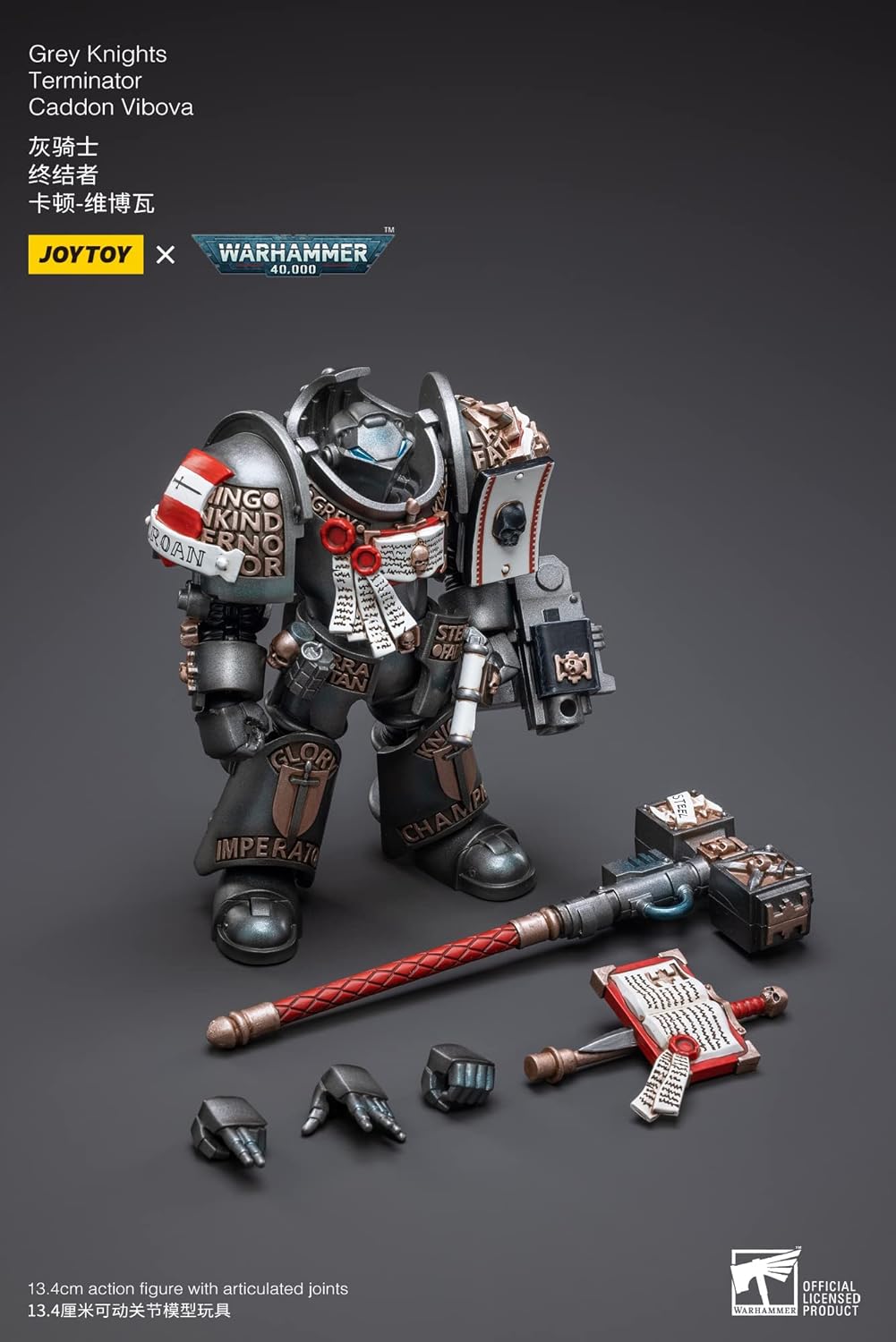 BLOOMAGE JOYTOY (Beijing) TECH Warhammer 40k: Grey Knights Terminator Caddon Vibova 1:18 Scale Figure