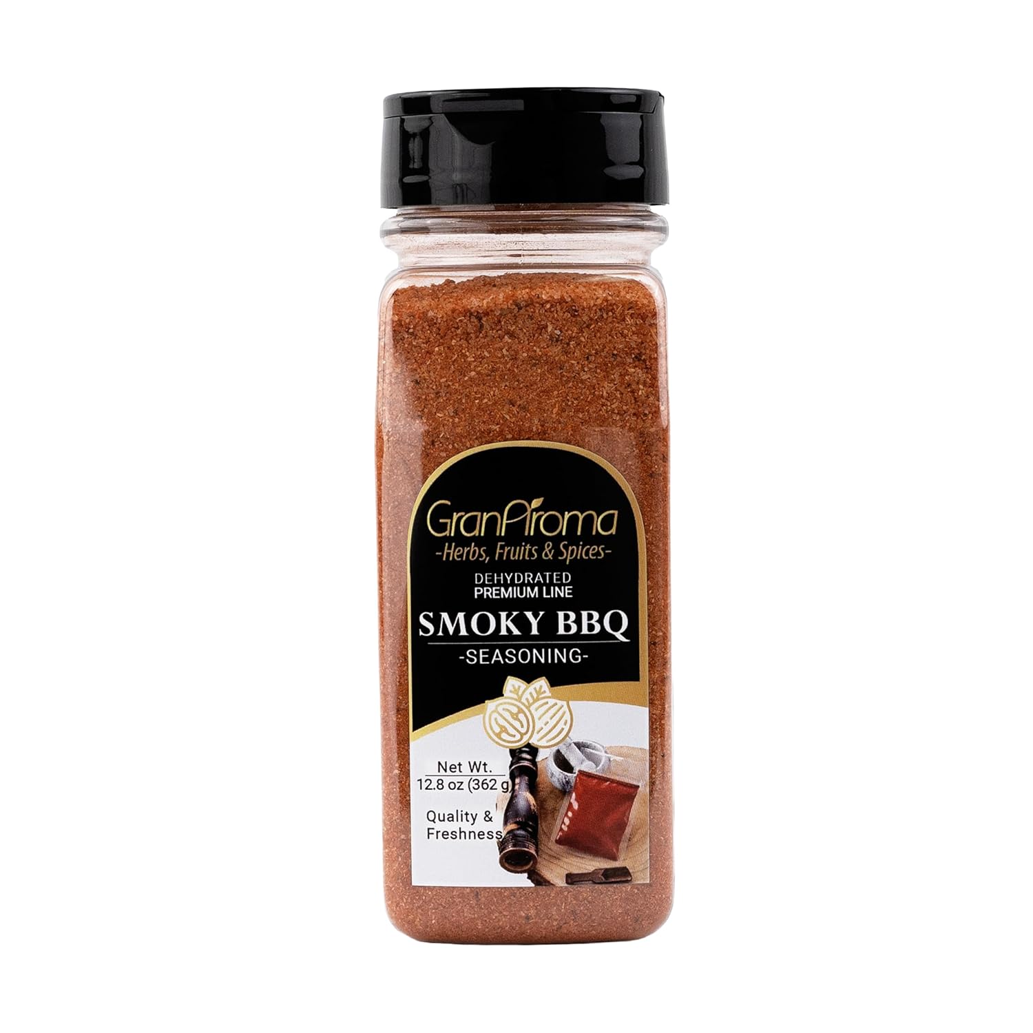 GranAroma Smoky BBQ Seasoning, Rich Smoky Flavor, Perfect for Grilling and Roasting (12.8 Ounce)