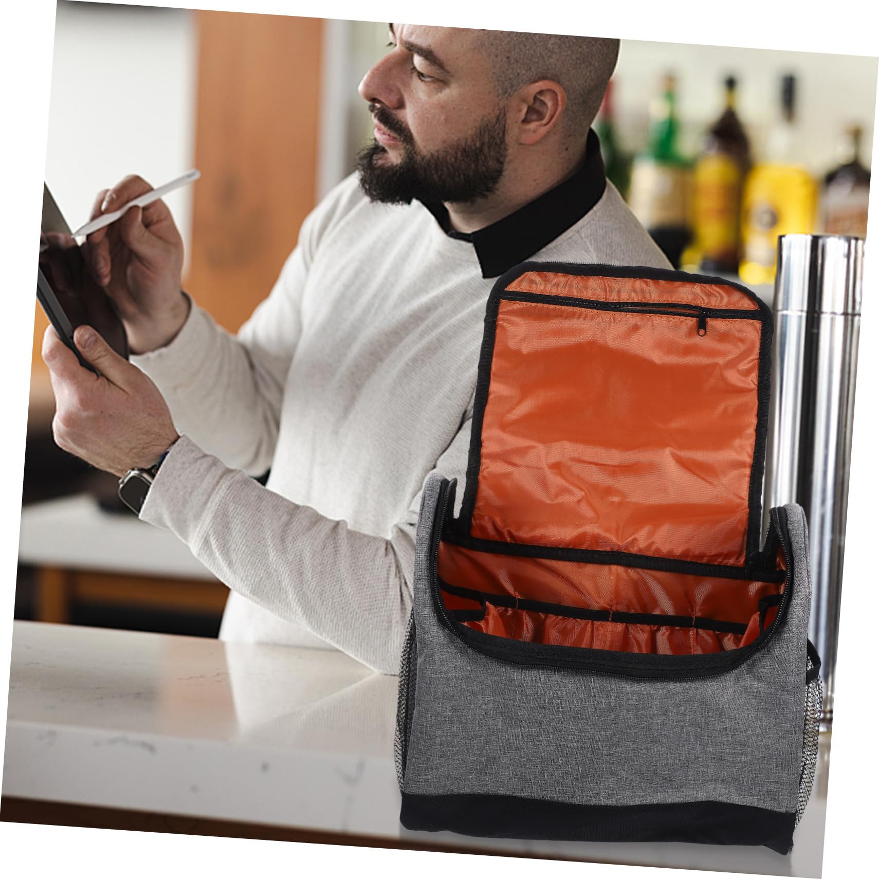 OUNONA Bartender Kit Travel Bag Travel Bags Duffle Bag for Travel Cocktail Kit Bartender Bag for Storage Bar Kit Bag Bar Backpack Bartender Bag for Bar Tool Bar Tool Bartender Bag Nylon
